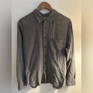 Hiroshi Kato Ripper Brushed Charcoal Gray Flannel Men’s Large